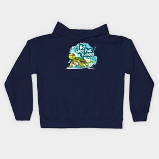 Not fast, Not Furious, turtle, watercolor, gift ideas Kids Hoodie